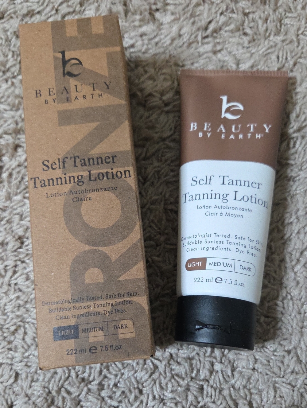 New In Box & Sealed ~ Beauty By Earth  - Light Self Tanning Lotion ~ Exp 4/2029